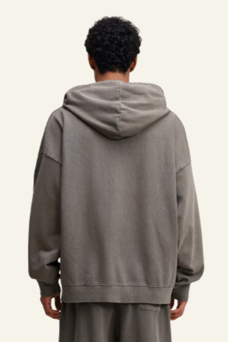Men's Heavyweight Vintage Washed Cotton Hooded Jacket
