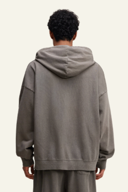 Men's Heavyweight Vintage Washed Cotton Hooded Jacket