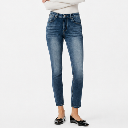 Women's Vintage High Waist Wash Stretch Skinny Jeans