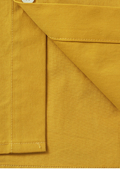 Men's Spring Colorblock Collared Button-Down Shirt