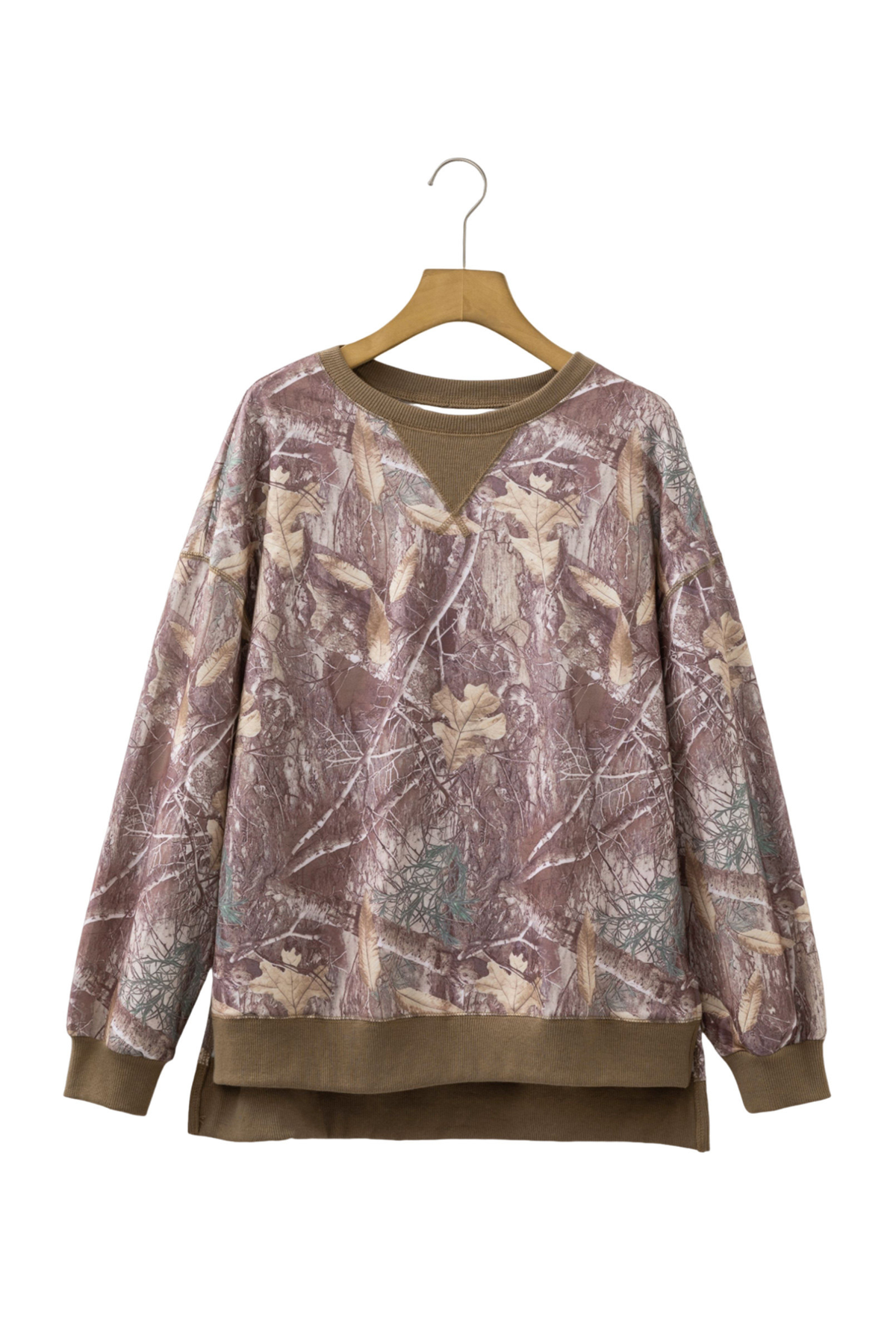 Women's Fall Abstract Print Crewneck Long Sleeve Sweatshirt
