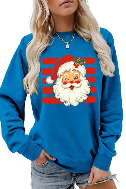 Women Fall Clothing Christmas Santa Graphic Sweatshirt
