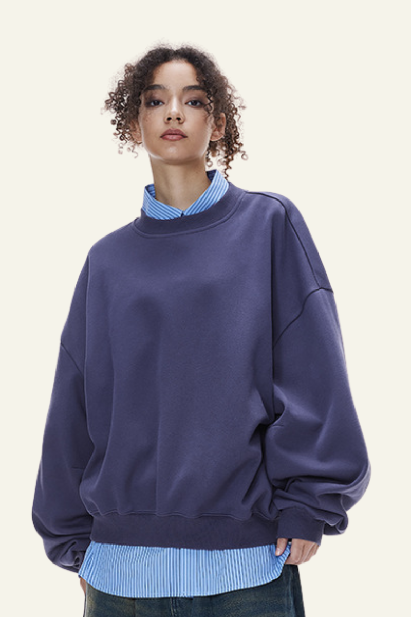 Women's Crewneck Curved Sleeve Pullover