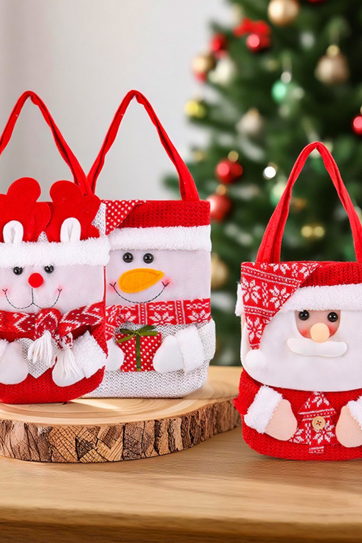 Christmas Snowman Red Scarf Candy Gift HandBag