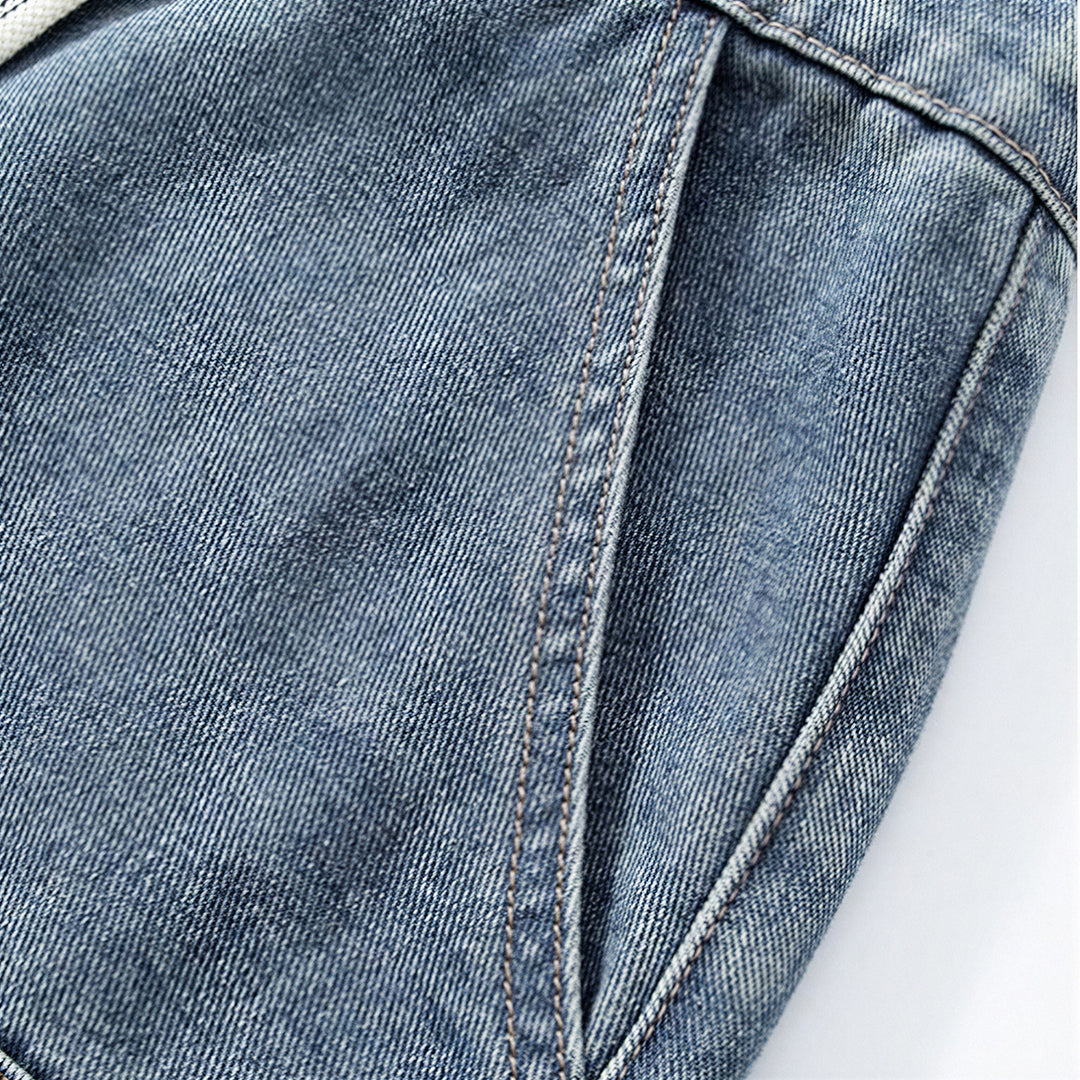 Men's Summer Light Wash Carpenter Baggy Denim Shorts