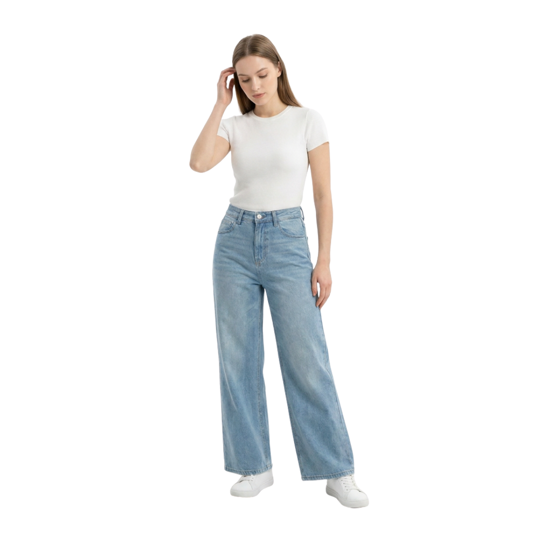 Women's High Waist Wide Leg Jeans