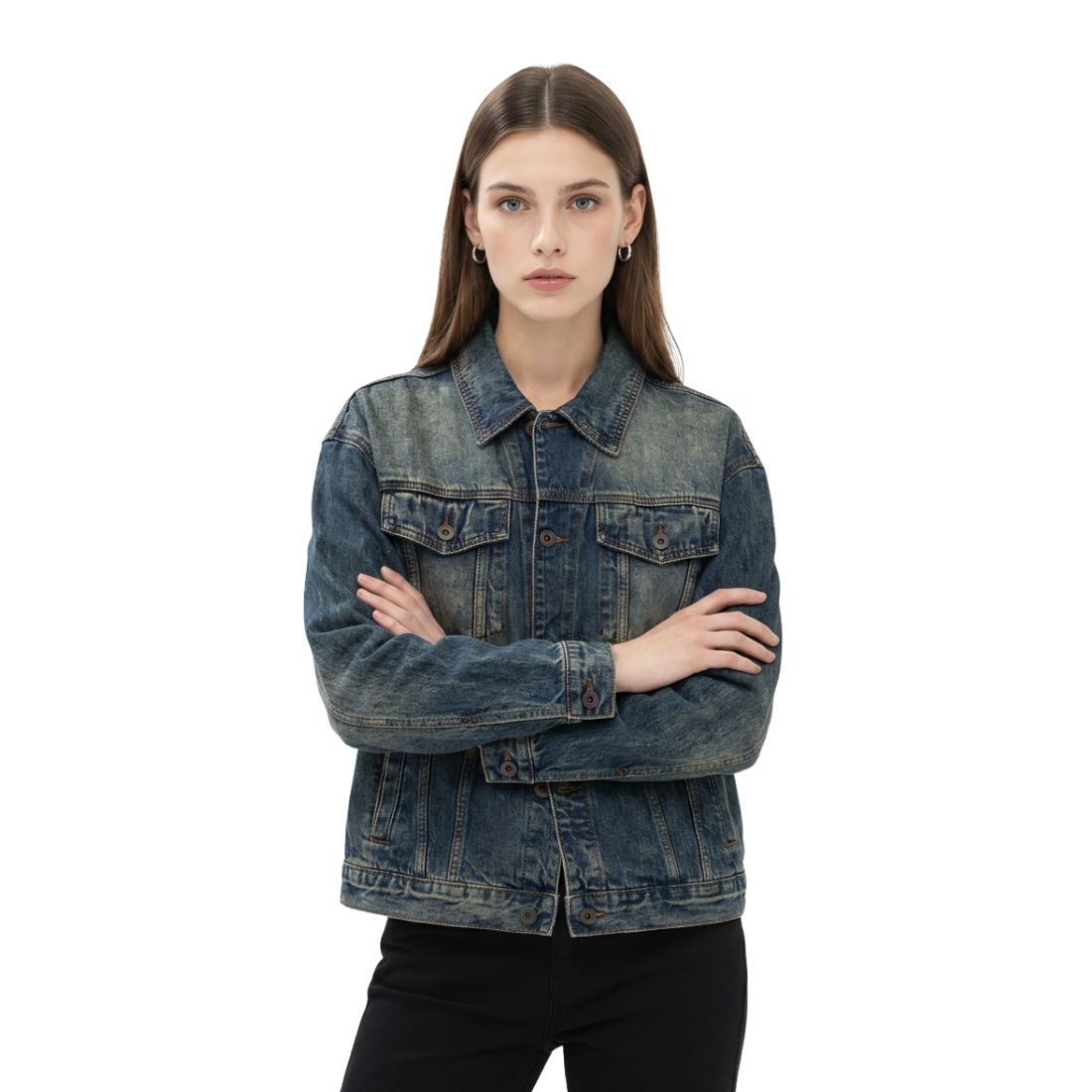 Women's Vintage Wash Denim Jacket