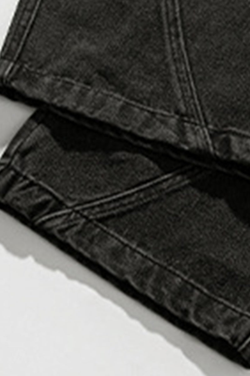 Men's Spring Washed Vintage Loose Straight-Leg Jeans
