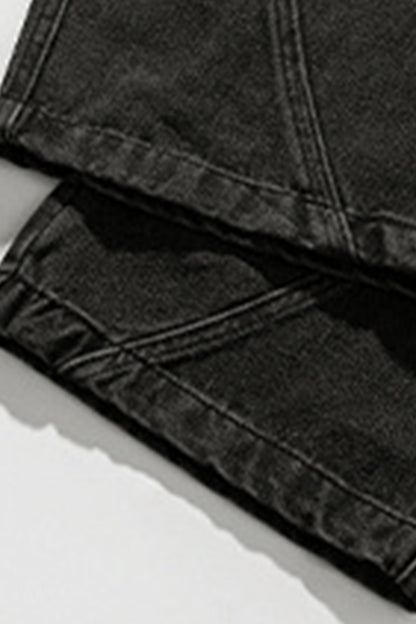 Men's Spring Washed Vintage Loose Straight-Leg Jeans