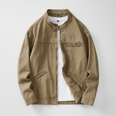 Men's Contrast Collar Corduroy Denim Jacket