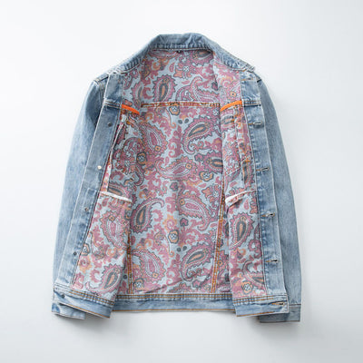 Men's Vintage Washed Denim Trucker Jacket