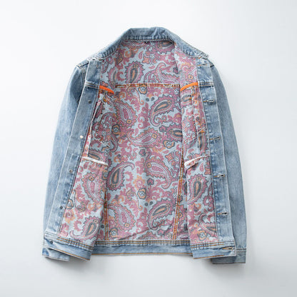 Men's Vintage Washed Denim Trucker Jacket