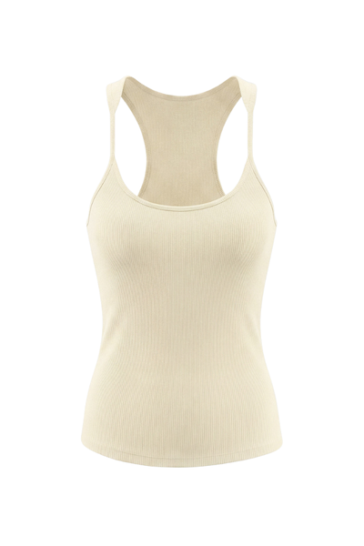 Women's Summer 265g Solid SKM Shaping LowNeck Spaghetti Tank