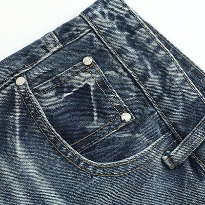 Men's Spring Dove Embroidered Baggy Wide Leg Denim Jeans