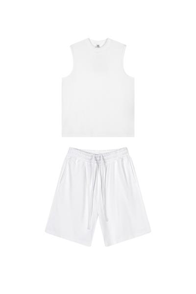 Unisex Summer American Sorona Tank & Loose Shorts Set