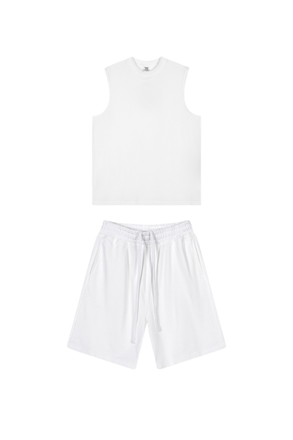 Unisex Summer American Sorona Tank & Loose Shorts Set