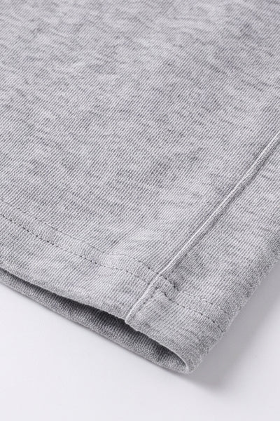 Men's Spring Heather-Grey Straight-Leg Cotton Sweatpants