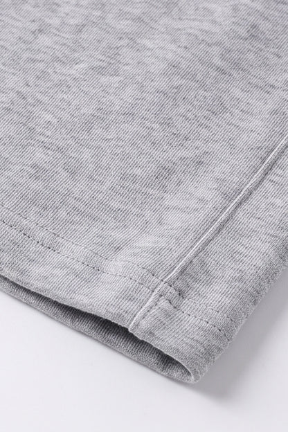 Men's Spring Heather-Grey Straight-Leg Cotton Sweatpants
