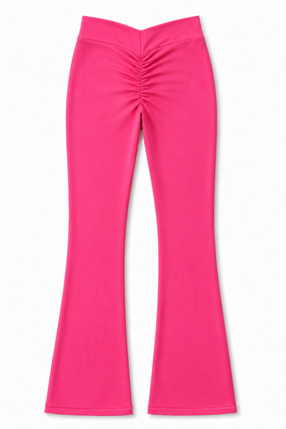 Women's Cross V Flare Scrunch Quick Dry Pants - Sky Blue