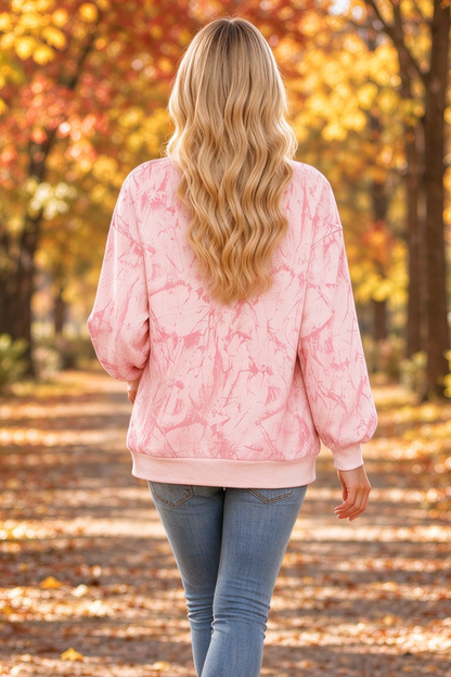 Women's Fall Oversize Crew Neck Pullover Sweatshirt