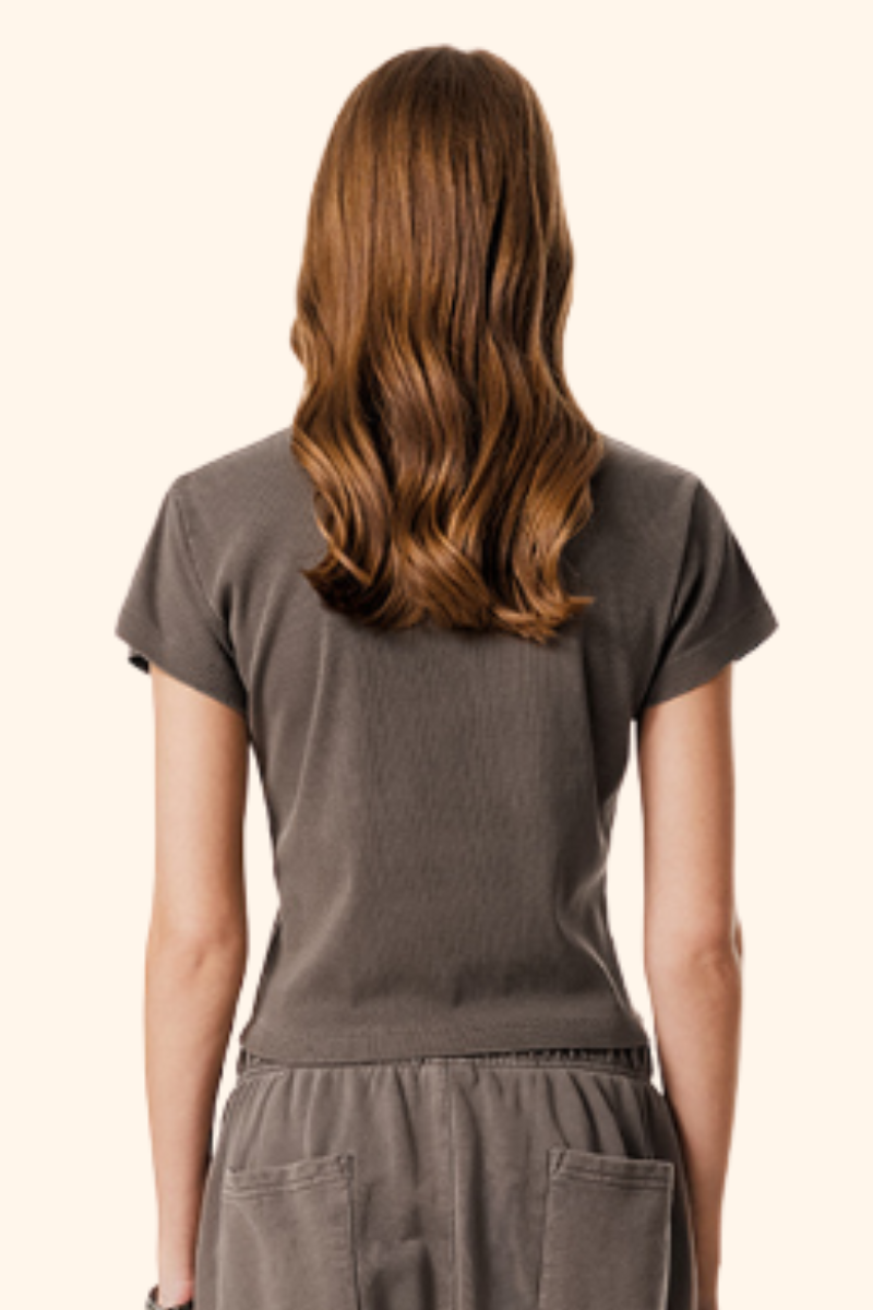 Women's Spring Summer 275g Washed Set-in Crewneck Tee