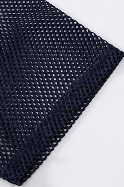 Men's Summer Boxy Mesh Cropped Football Streetwear T-Shirt