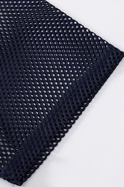 Men's Summer Boxy Mesh Cropped Football Streetwear T-Shirt