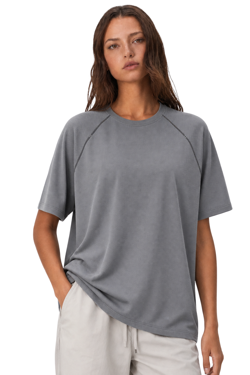 Women's 7A Antibacterial Cotton 3D Patchwork Tee
