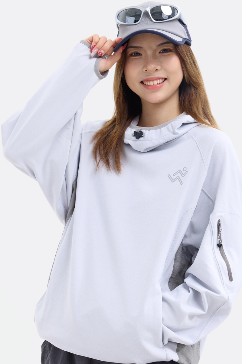 Unisex Outdoor Light Colorblock Reflective Quick Dry Hoodie