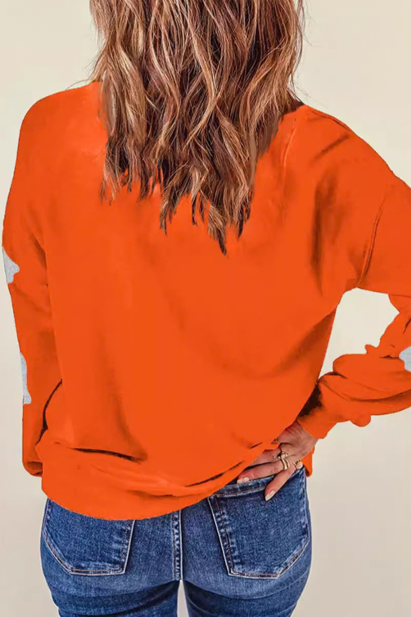 Women Fall Clothing Halloween Glitter Ghost Sweatshirt