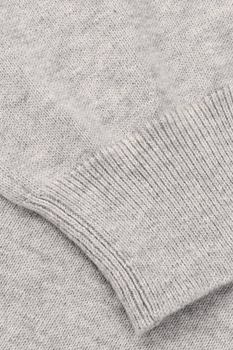 Women Fall 420G Cropped Polo Collar Knit Sweater