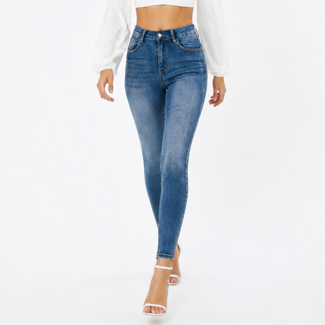 Women's Wash Stretch High Waist Slim Fit Skinny Jeans