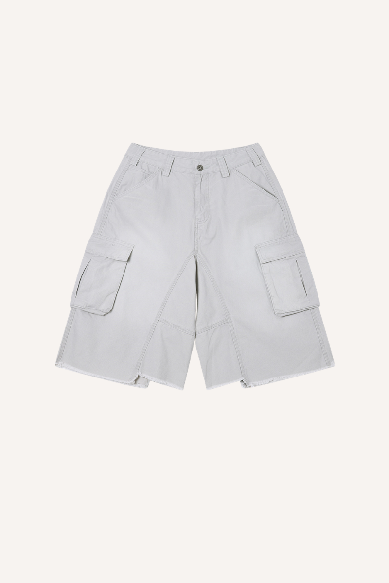 Men's Summer Street Multi-Pocket Distressed Cargo 7/8 Shorts