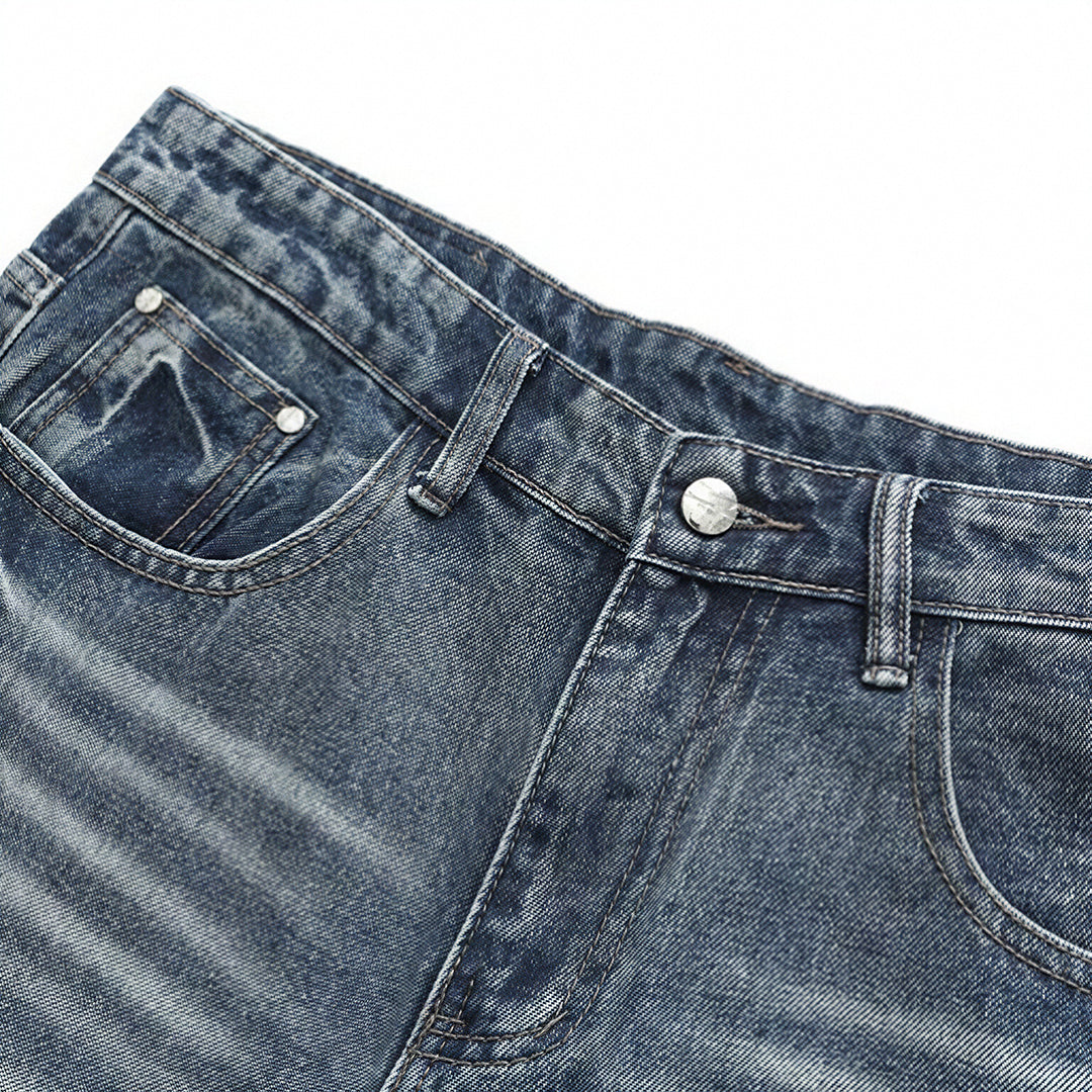 Men's Spring Dove Embroidered Baggy Wide Leg Denim Jeans