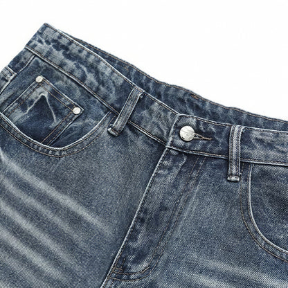 Men's Spring Dove Embroidered Baggy Wide Leg Denim Jeans