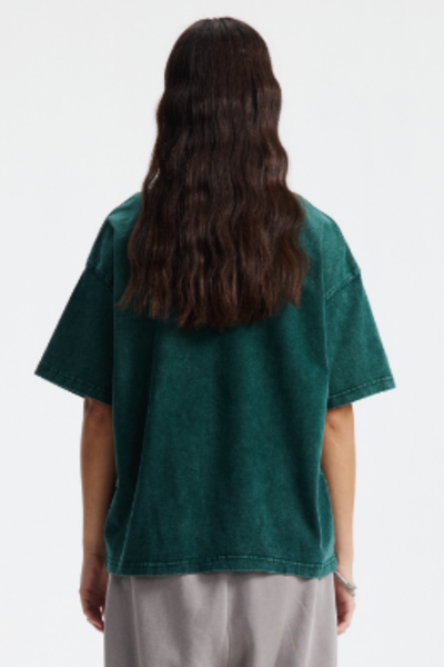 Women's Cotton Streetwear Washed Distressed T-shirt