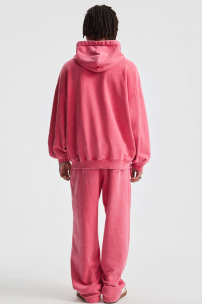 Men's Cotton Streetwear Set:Full Zipper Hooded Jacket  And Sweatpants