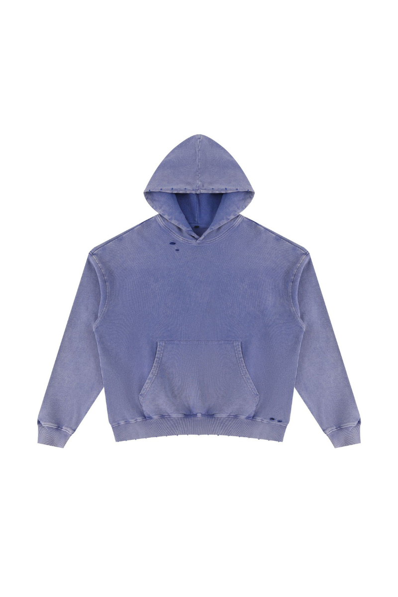 Women Fall Clothing Snow Washed Cropped Heavyweight Hoodie