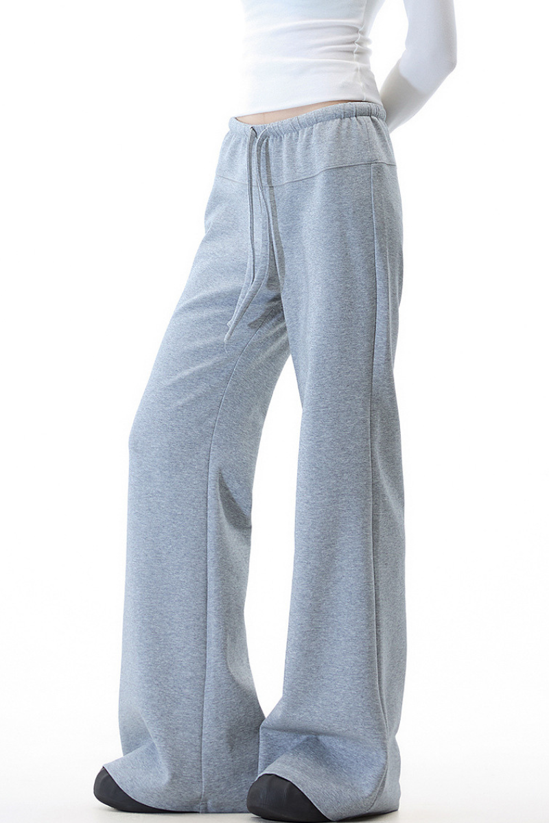 Women's Retro Flare Wide Leg Drawstring Sweatpants