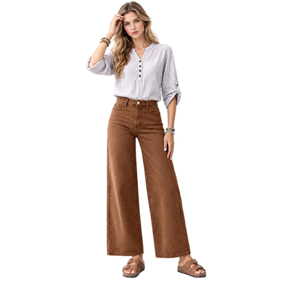 Women's Vintage High Waist Stretch Wide Leg Jeans