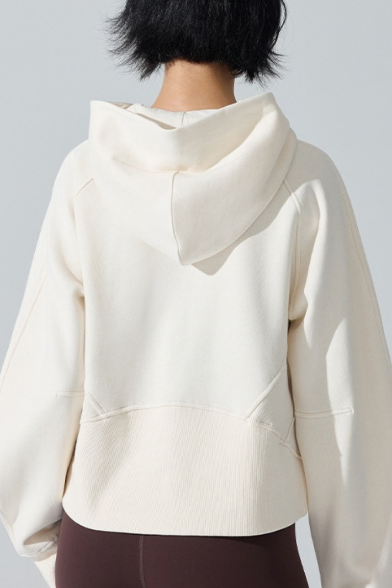 Women Fall Clothing Cozy Thermal Fleece Hooded Zip Jacket