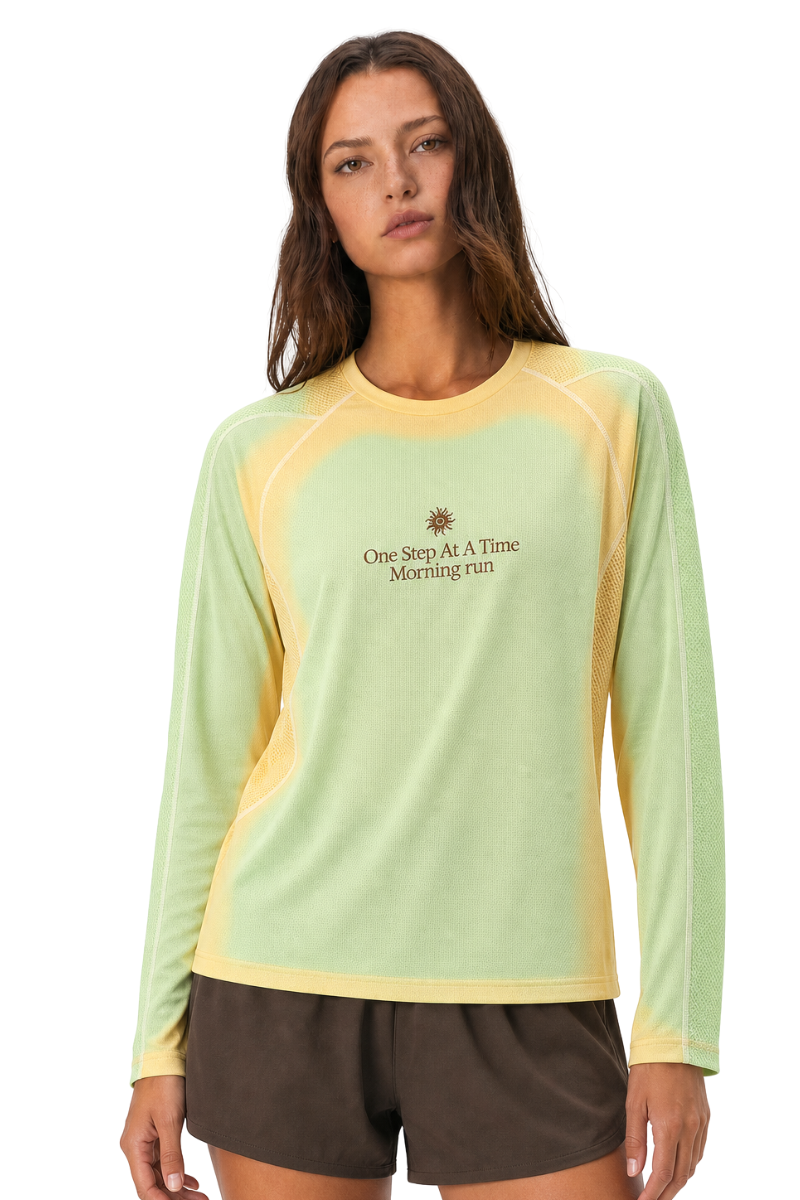 Women's Spring Summer 2026 Long Sleeve Outdoor Ombre Tee