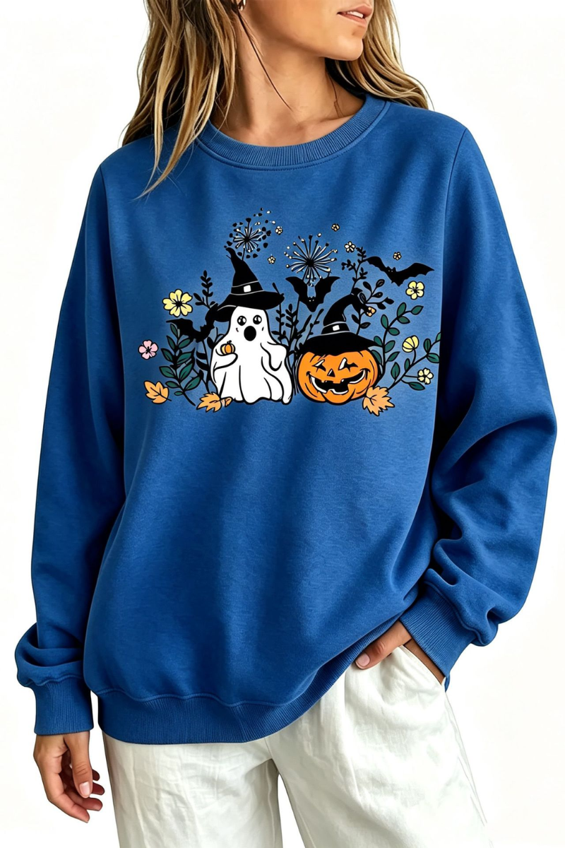 Women Fall Clothing Halloween Witch Ghost Sweatshirt