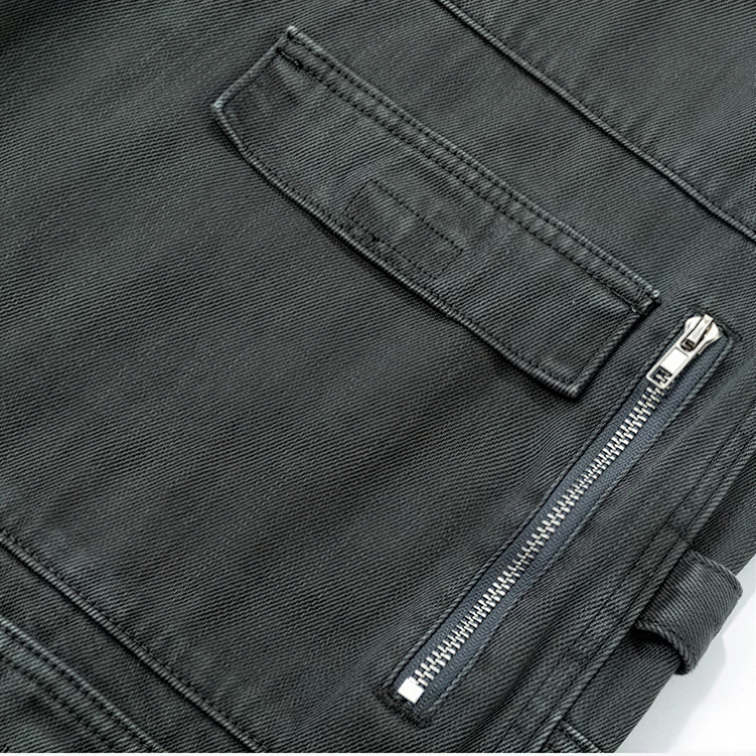 Men's Spring Multi-Pocket Cargo Wide-Leg Pants