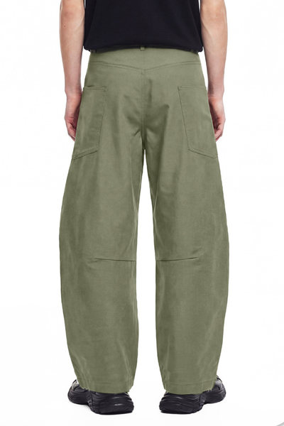 Unisex 240g Woven Multi-Pocket Wide Curved Cargo Pants