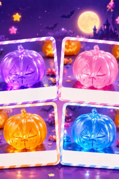 Unisex Fall Halloween Stretchy TPR Gel Pumpkin Squishy Toy
