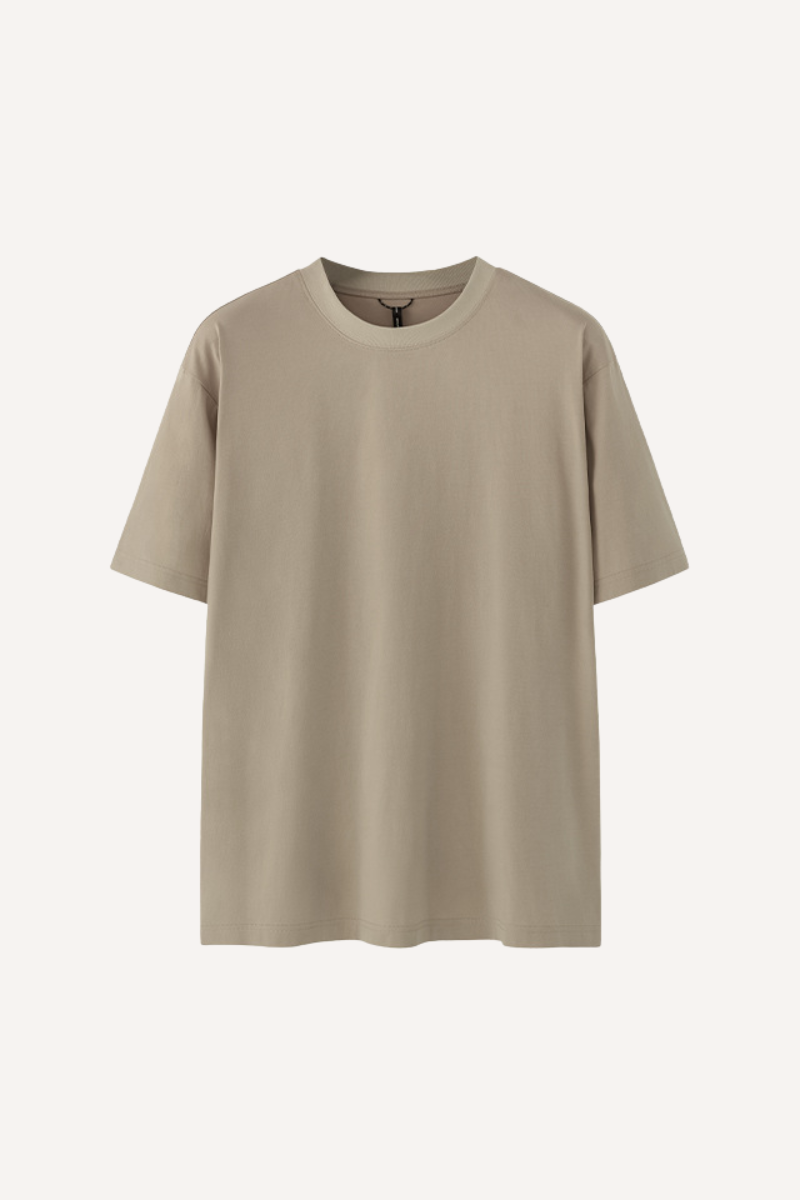 Men's Spring Summer Polyester Solid Crewneck Quick Dry Tee