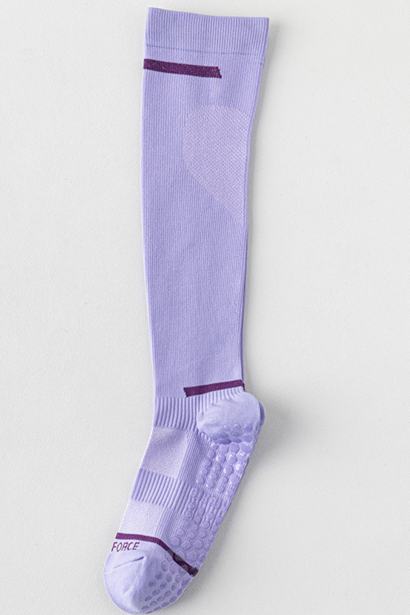Women Fall Compression Non Slip Knee High Yoga Sports Socks