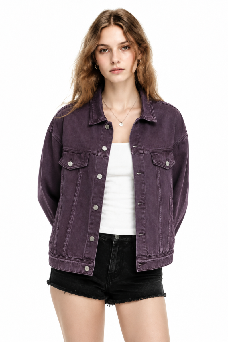 Women's & Unisex Oversized Washed Denim Jacket