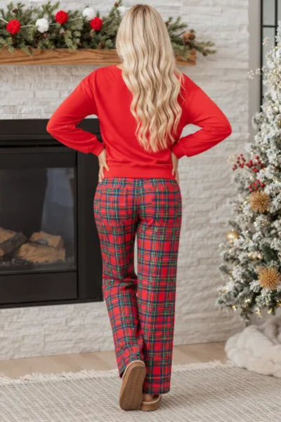 Women's Fall Christmas Loose Print  Loungewear Set
